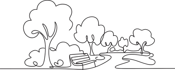 vector illustration of nature and park 