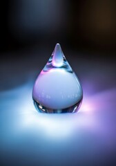 Captivating Glass Drop with Mystical Illumination for Creative Compositions