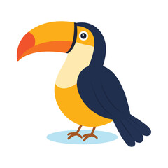 Fototapeta premium Cute Cartoon Toucan Vector Illustration
