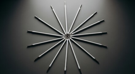 Symmetrical Shoelaces Composition Displaying Radial Array Arrangement