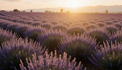 Early-summer lavender blooming - ultra realistic