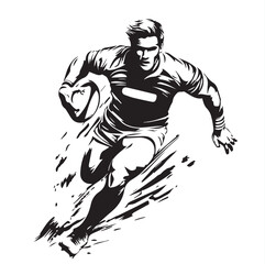 football player silhouette vector