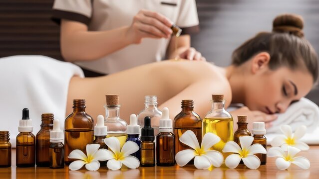 Relaxing Aromatherapy Massage Session with Essential Oils