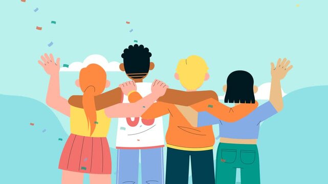 Motion Graphic of Flat background for international friendship day celebration
- Powered by Adobe