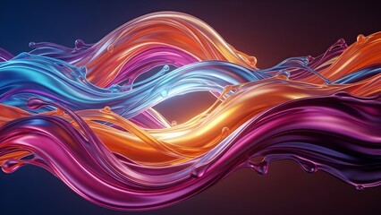 Streams of red and purple color waves blended with blue elements, forming an energetic abstract pattern with soft lighting and a modern texture.