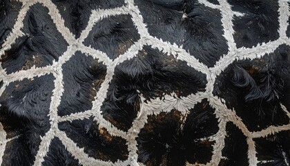 giraffe skin close-up with bold polygonal pattern