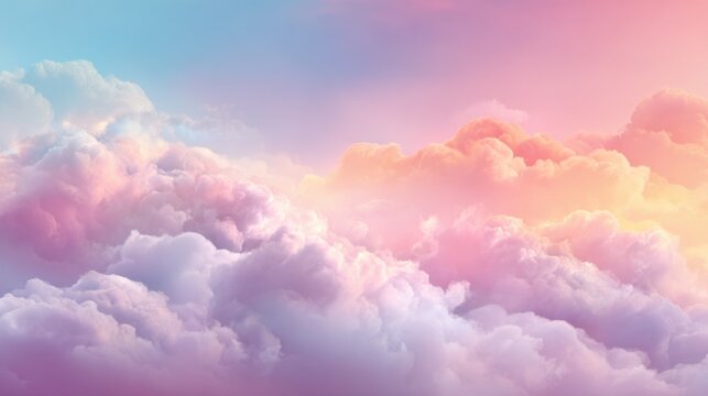 Vibrant clouds dominate the evening sky showcasing shades of pink purple and blue. The scene evokes tranquility and wonder inviting relaxation and reflection.