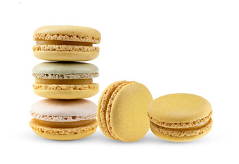 Macarons isolated on transparent png ( image from camera )