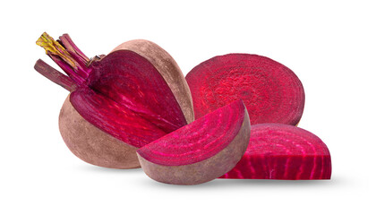 Beetroot slices isolated on transparent png