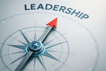 Compass symbolizing leadership direction and guidance, emphasizing strategic navigation in personal and professional growth. Concept of leadership, decision-making, and vision.