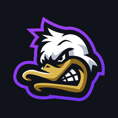 Angry Duck Mascot Logo