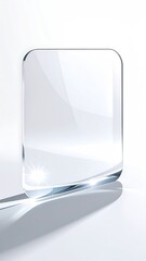 Transparent rectangular panel, glossy, reflective