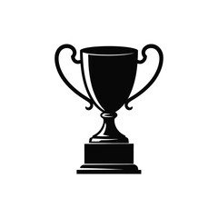 Classic silhouette trophy cup for victory and achievement