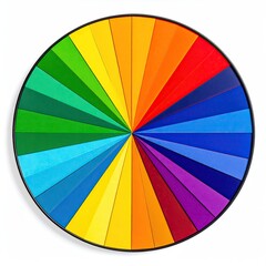 Fototapeta premium Circular color wheel, radiating hues