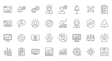 Business management strategy analysis chart process planning data analytics development optimization progress dashboard