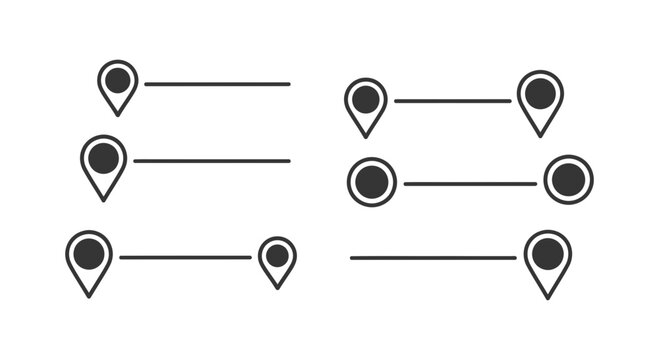 Location pin map marker destination pointer position navigation route journey travel direction gps guide 100