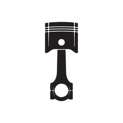 Piston silhouette vector flat illustration design on white back ground