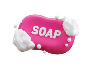 Soap icon 3d render concept of body wash soap for hygiene cleaning product icon vector illustration