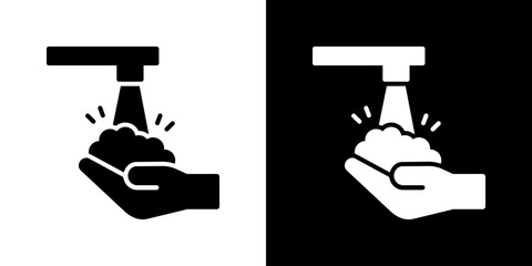Hand Wash Icon Vector Illustration. Flat Style Design Created For Creative Flexibility In Light And Dark Versions. 