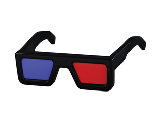 Cinema Sunglass icon 3d render concept of movie or game vr entertainment eyeglasses icon vector illustration