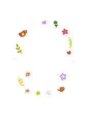 Colorful decorative pattern element, cute seamless pattern