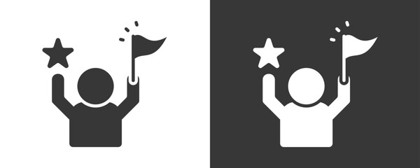 Success Icon Set Vector Collection Isolated In Black And White