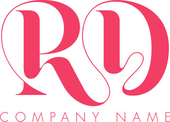 Creative Abstract Initial Letter RD Logo Design.