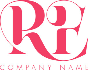 Creative Abstract Initial Letter RE Logo Design.