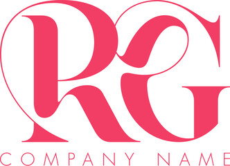 Creative Abstract Initial Letter RG Logo Design.