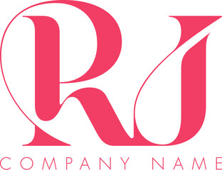 Creative Abstract Initial Letter RJ Logo Design.