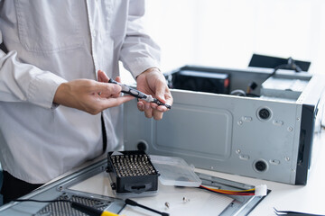 IT Engineer installing Hardware Equipment Development Facility Engineer  Maintenance computer Motherboard Electronic repair shop technology business