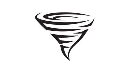 Tornado vector icon simple flat glyph design isolated on white background for weather forecast and natural disaster concepts