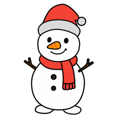 Cute Snowman Christmas Character