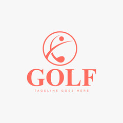 Golf logo design for sports tournaments and clubs focuses on simplicity, elegance, and ease of recognition.