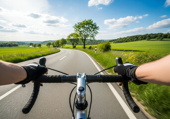Riding a Bicycle in Nature	