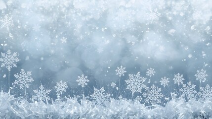 Obraz premium christmas background with snowflakes