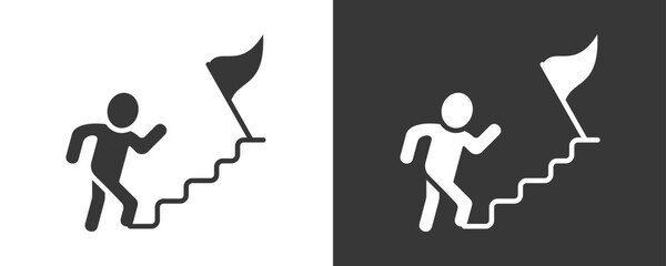 Ambition Icon Set Vector Collection Isolated In Black And White