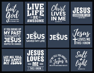 Jesus t shirt design bundle