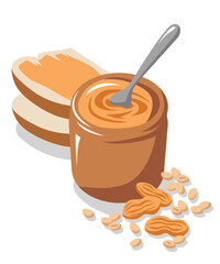 illustration of a peanut butter