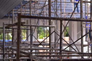 people, construction workers, Group of construction workers on building site, on the construction project