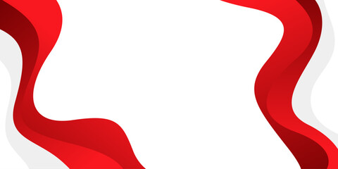 Abstract red and white wave background, modern minimalist wallpaper, smooth gradient curves. Suitable for template designs, sale banners, business cards, websites and pages