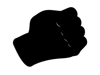 Black silhouette vector illustration of a woman giving a thumb up sign
