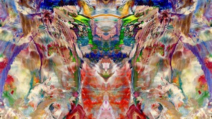 Fototapeta premium Abstract art background . Hand painting artwork on canvas .