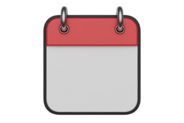 A blank calendar icon sits ready to be filled with important dates and appointments.