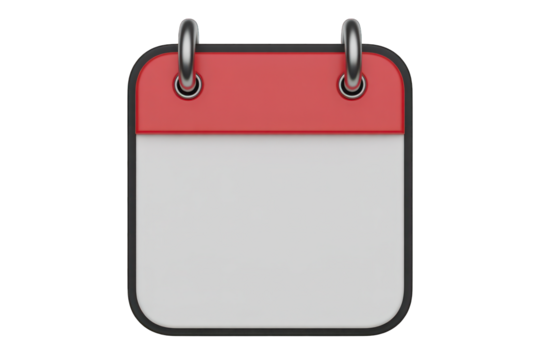 A blank calendar icon sits ready to be filled with important dates and appointments.