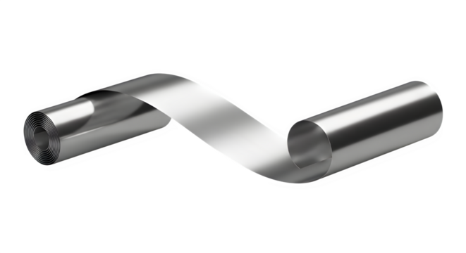 Metal connecting rod or linkage component isolated on transparent background