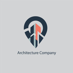 Architecture company unique logo design