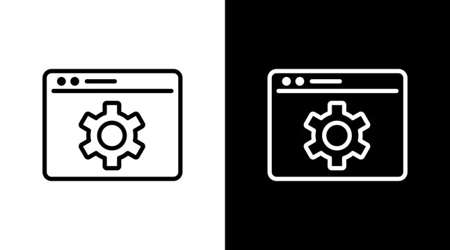 Web Services White Icon Set Vector 