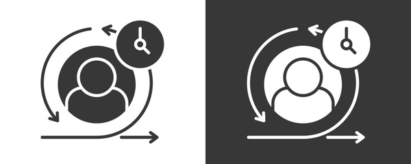 Scrum Icon Set Vector Collection Isolated In Black And White