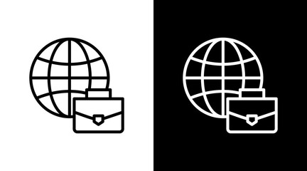 Online Business White Icon Set Vector 